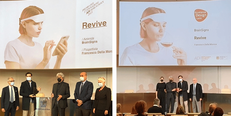 Double award for Innovation and Excellence in Lazio for Neuromarketing Revive headset